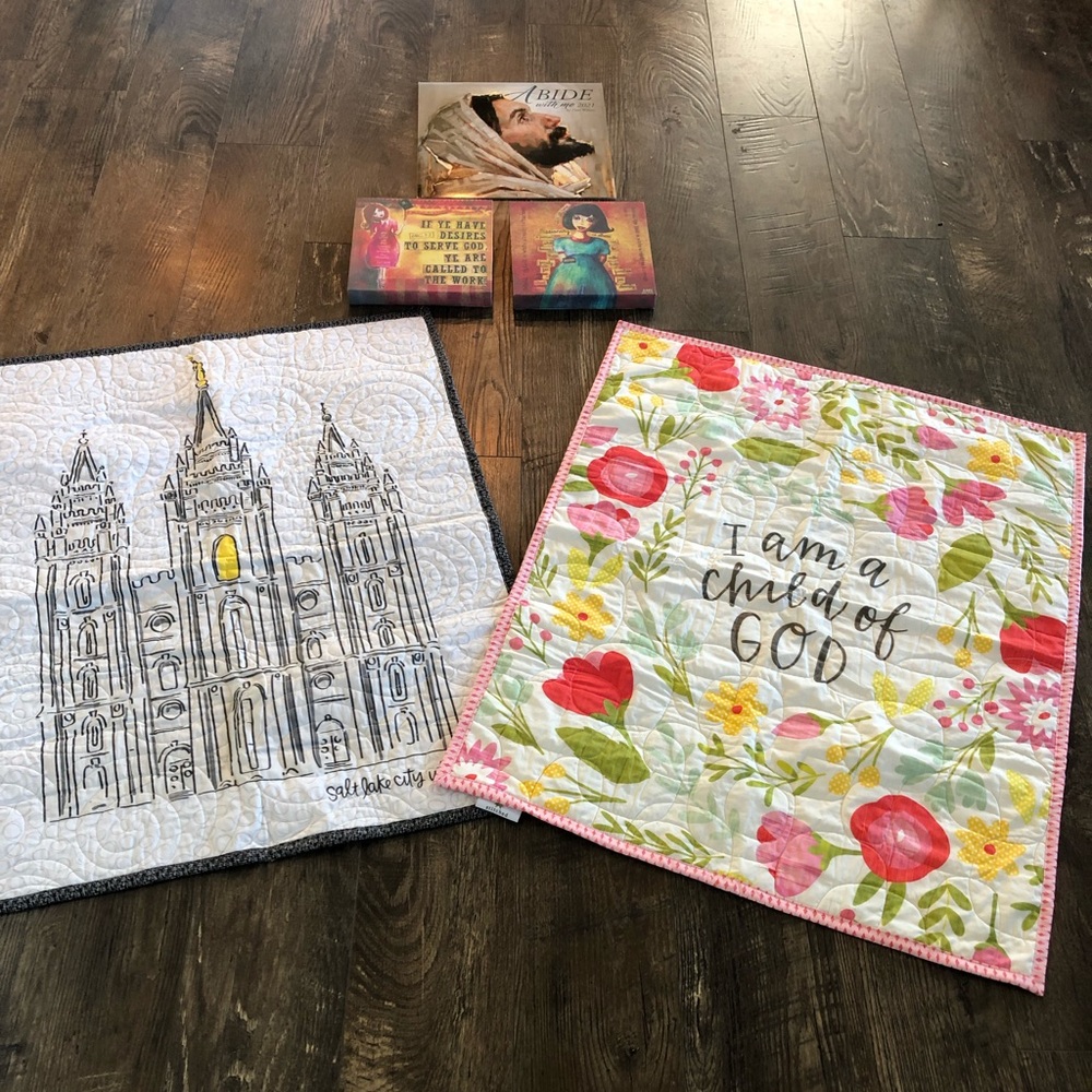 NWOT LDS Wall Hangings: SLC Temple, I Child of God